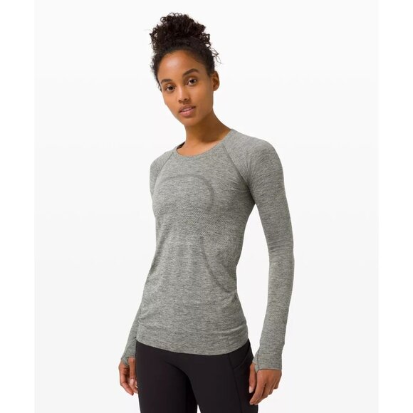 LULULEMON Swiftly Tech Grey Long Sleeve T-Shirt, Size 4 - Picture 1 of 16